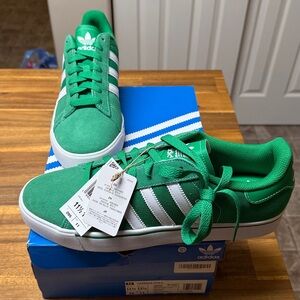 Adidas Classic Green and White Sneakers